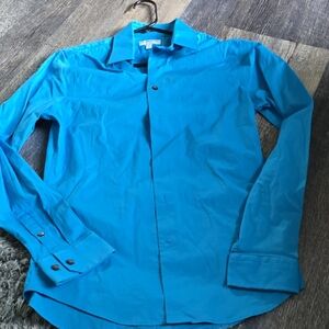 Express Vibrant Blue Extra Slim Shirt